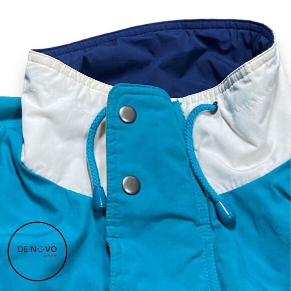 TOWN Craft Men's Vintage Full Zip Windbreaker Jacket Size XL Blue - Picture 5 of 8